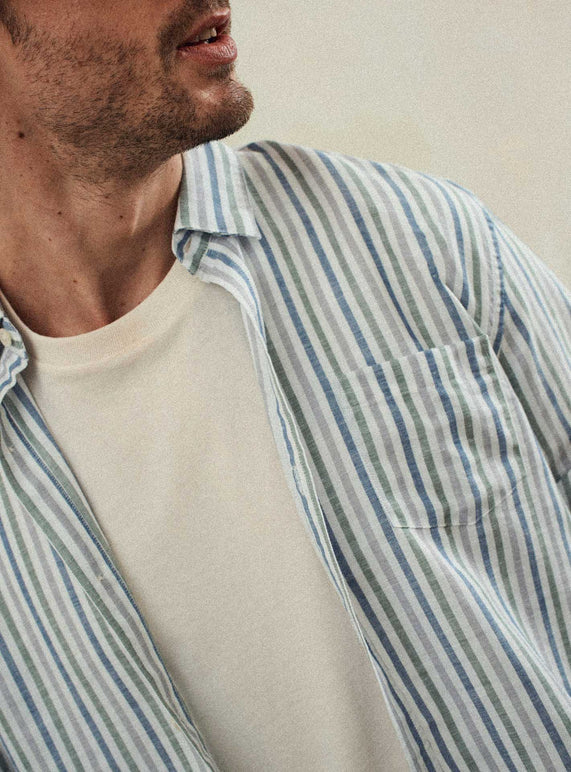 Balibaris - Chemise Soho Menthe Cobalt